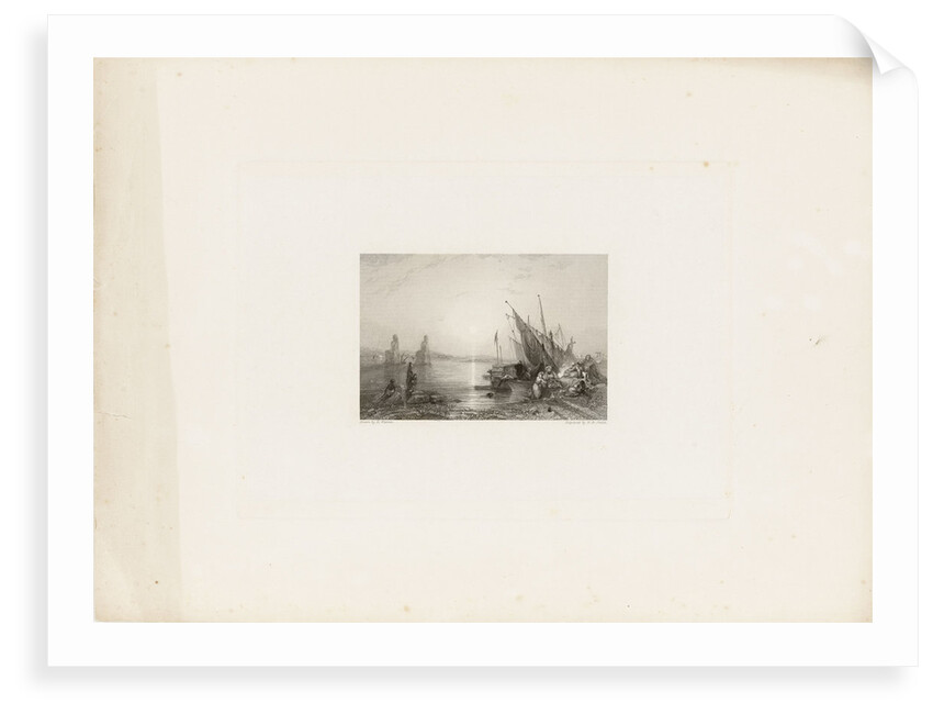 Arab dhows at anchor by H. Warren