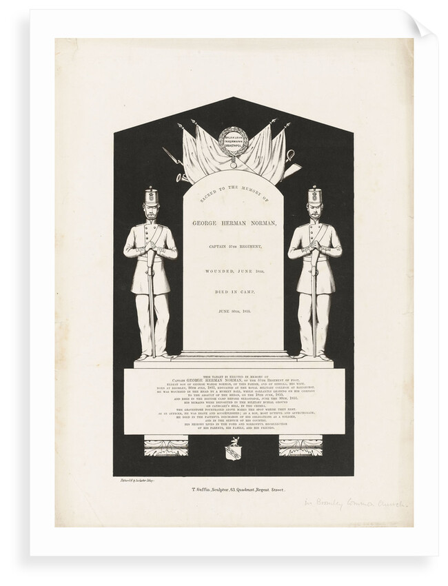 Memorial tablet of George Herman Norman by T. Gaffin