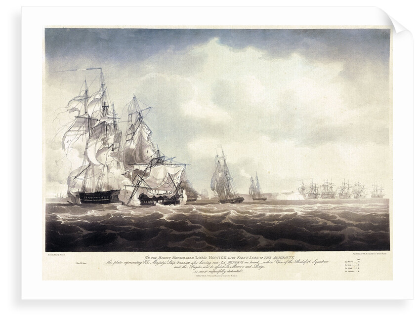 HMS 'Pallas' after having run 'La Minerve' by Nicholas Pocock