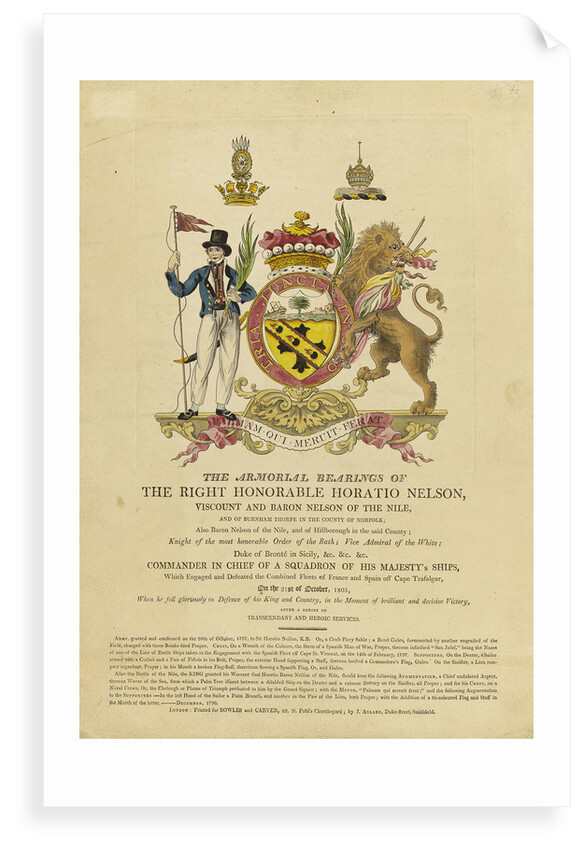 Arms of Horation Nelson by J. Adlard