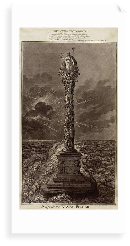 Britannia Victorious... Design for the Naval Pillar by James Gillray