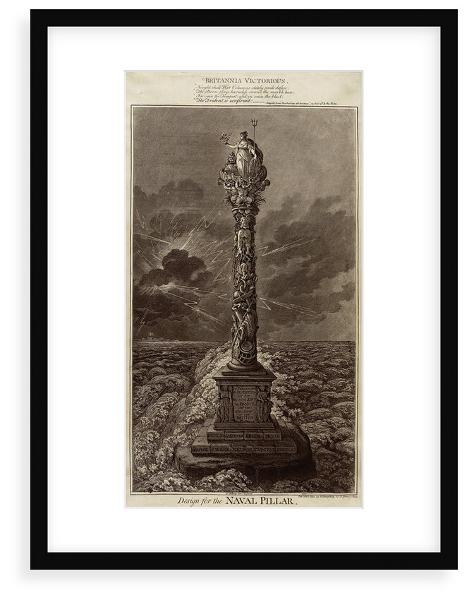 Britannia Victorious... Design for the Naval Pillar by James Gillray