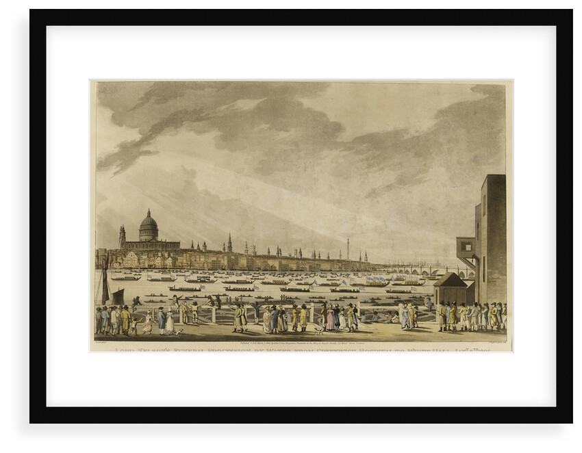 Lord Nelson's Funeral Procession by Water from Greenwich Hospital to White-Hall, Jany 8th 1806 by Turner