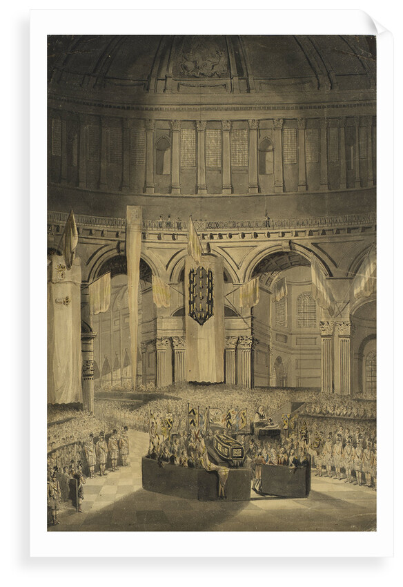 Interment of Nelson at St Paul's, 9 January 1806 by William Orme