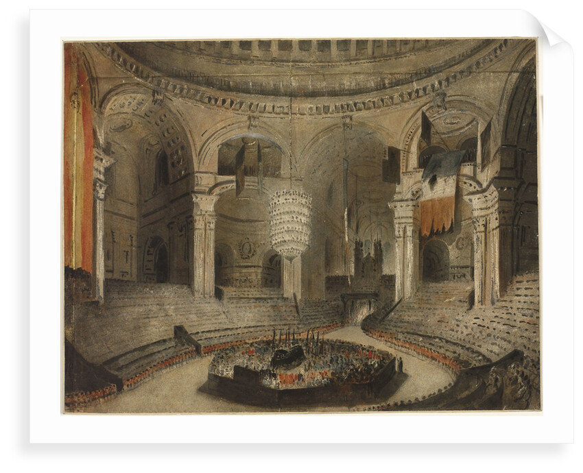 Interment of Nelson at St Paul's, 9 January 1806 by Augustus Charles Pugin