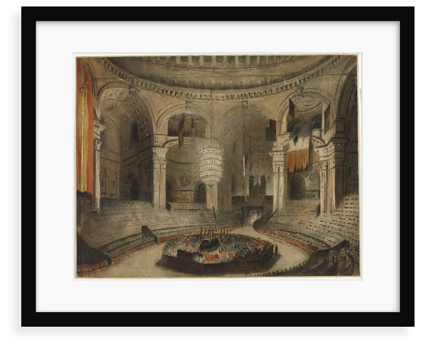 Interment of Nelson at St Paul's, 9 January 1806 by Augustus Charles Pugin