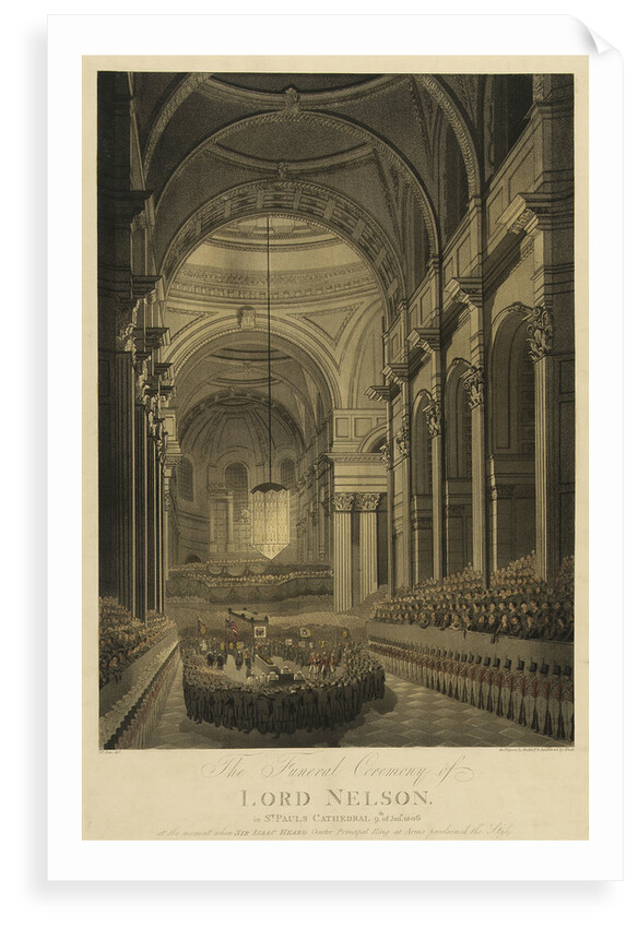 The Funeral Ceremony of Lord Nelson, in St Paul's Cathedral, 9th of Jany 1806 by Mcquin