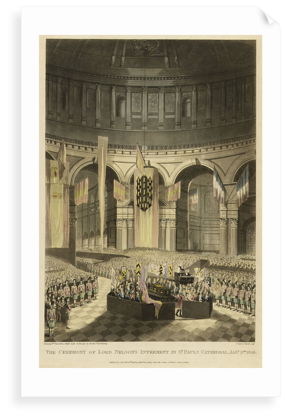 The Ceremony of Lord Nelson's Interment, in St Paul's Cathedral, Jany 9th 1806 by Holt Waring