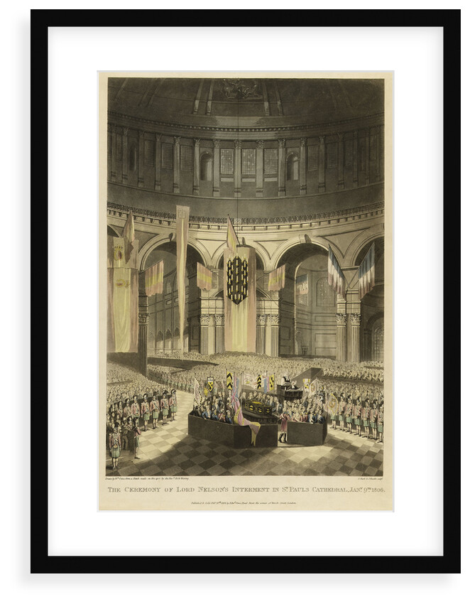 The Ceremony of Lord Nelson's Interment, in St Paul's Cathedral, Jany 9th 1806 by Holt Waring