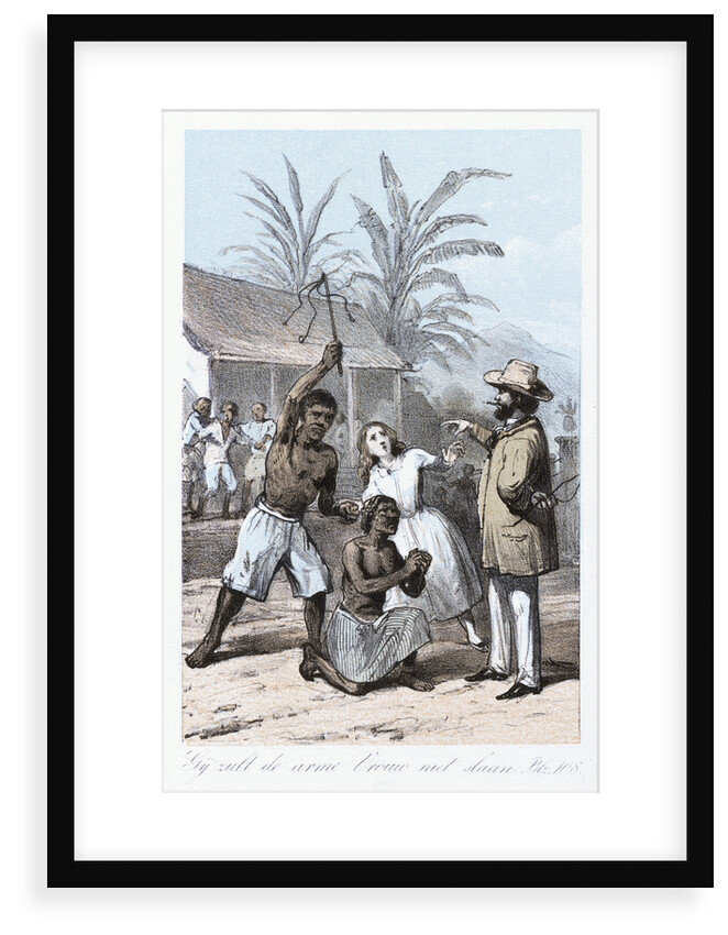 Slave being whipped by unknown