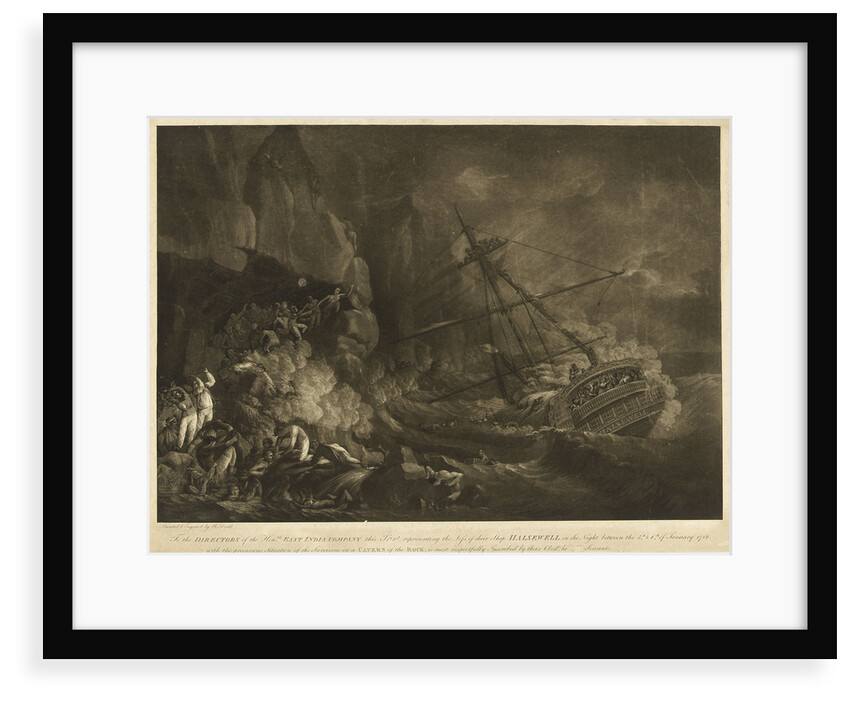 The loss of the East India Company's ship 'Halsewell' on the night of the 5-6 January 1786 by Robert Dodd