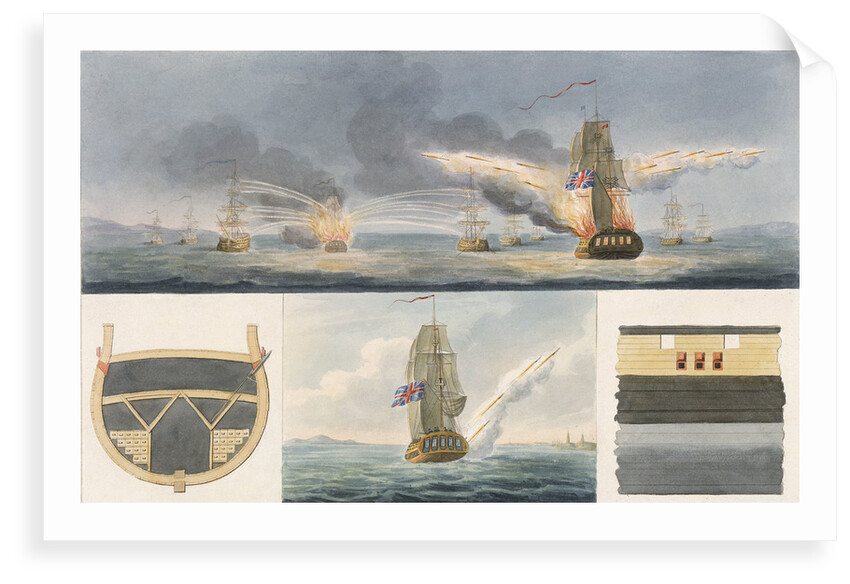 Fireships firing rockets and details of storage and launch by Colonel Congreve