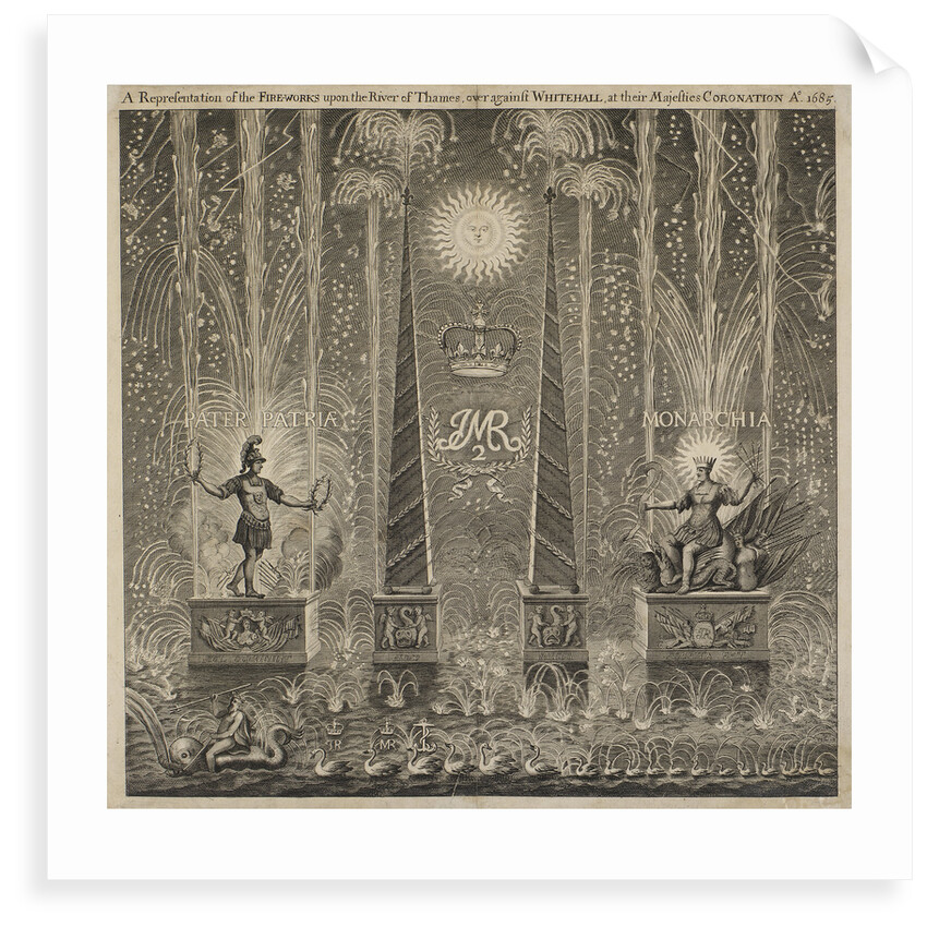 Fireworks on the occasion of the coronation 1685 by Unknown