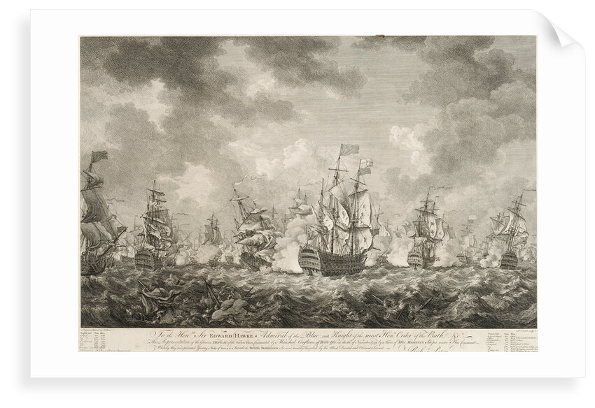The defeat of the French fleet off Belle-Isle on the 20 November 1759 by Richard Paton