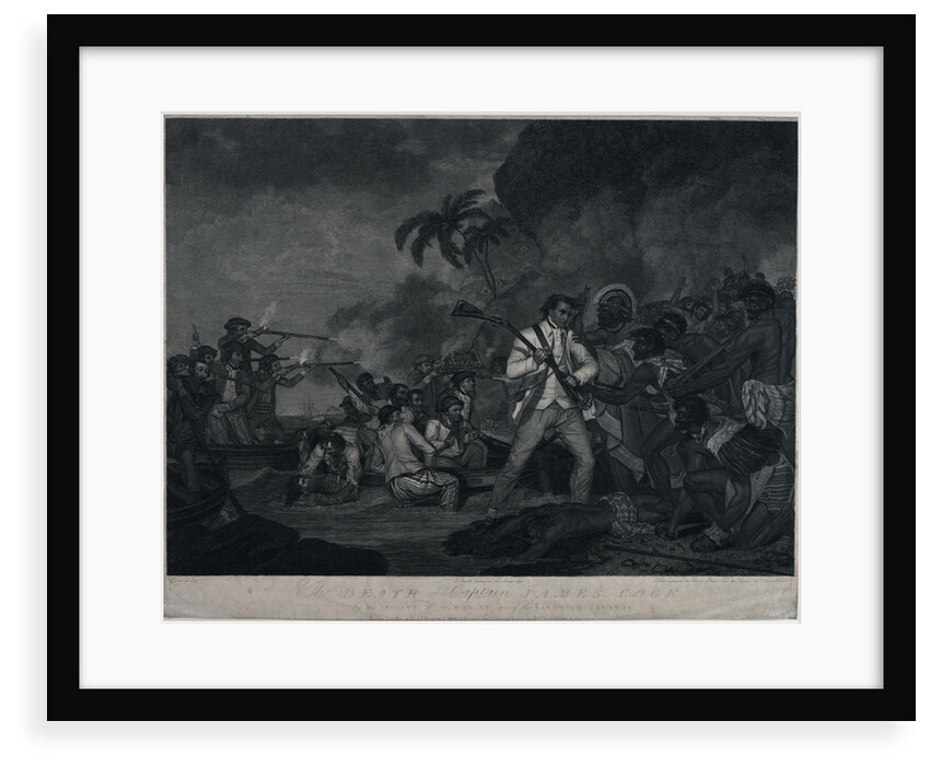 The death of Captain James Cook by the Indians of Owhyee, one of the Sandwich Islands by George Carter