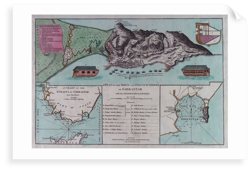 Plan of Gibraltar by Robert Sayer & John Bennett