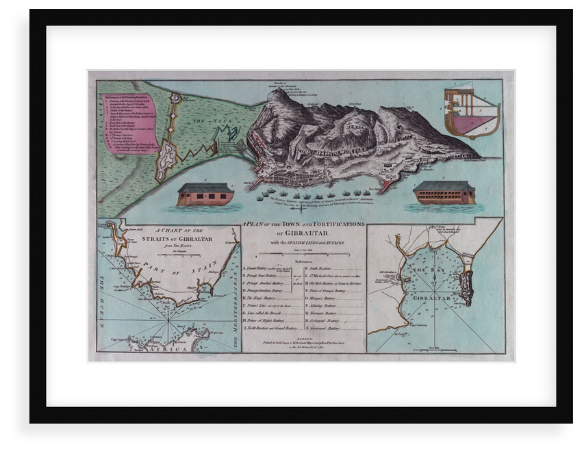 Plan of Gibraltar by Robert Sayer & John Bennett