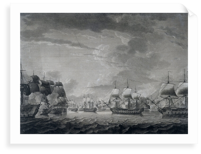 The scene between the 'Dominica' and 'Guadeloupe' in the West Indies, 12 April 1782 by Robert Dodd