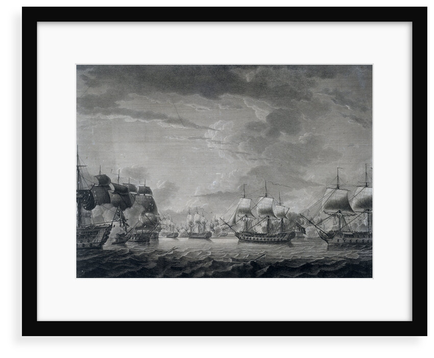 The scene between the 'Dominica' and 'Guadeloupe' in the West Indies, 12 April 1782 by Robert Dodd