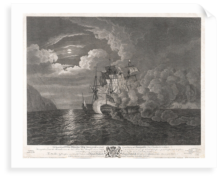 HMS 'Mediator' on the 12 December 1782 off Ferrol by Dominic Serres