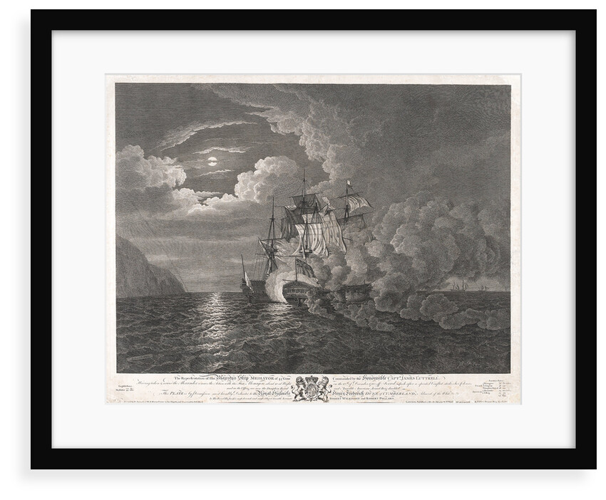 HMS 'Mediator' on the 12 December 1782 off Ferrol by Dominic Serres