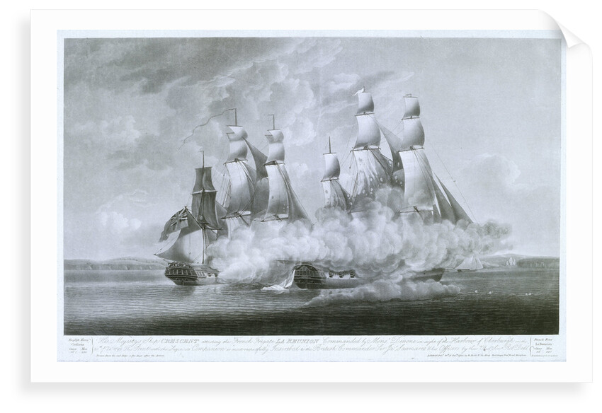 HMS 'Crescent' attacking the French frigate 'La Reunion', 20 October 1793 by Robert Dodd