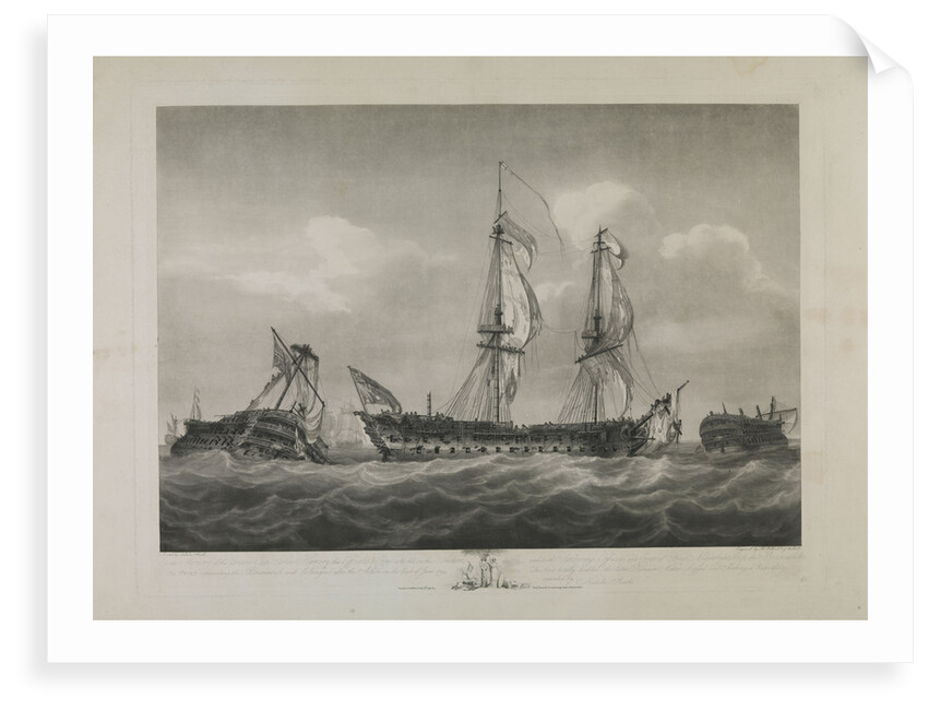 The 'Brunswick' and Le 'Vengeur' after the Action on the first of June 1794 by Robert Pollard