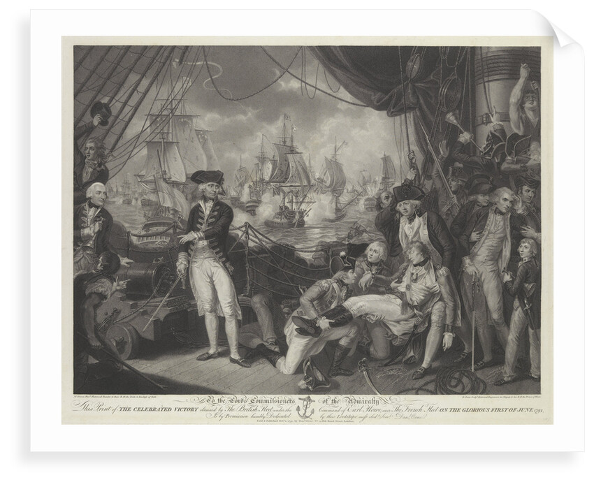 Victory of the British fleet under the Command of Earl Howe over the French fleet on the Glorious First of June 1794 by Mather Brown
