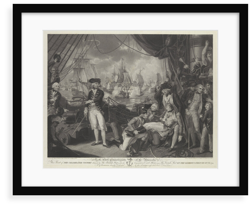 Victory of the British fleet under the Command of Earl Howe over the French fleet on the Glorious First of June 1794 by Mather Brown