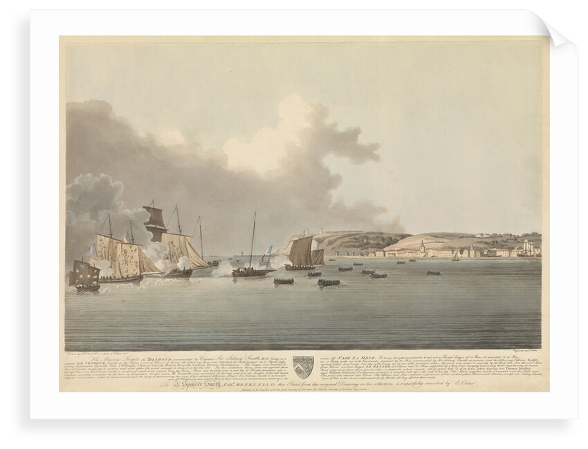 His Majesty's Frigate 'Diamond' off Cape La Heve cutting out French lugger 'Le Vengeur' on 18 April 1796 by J. Boxer