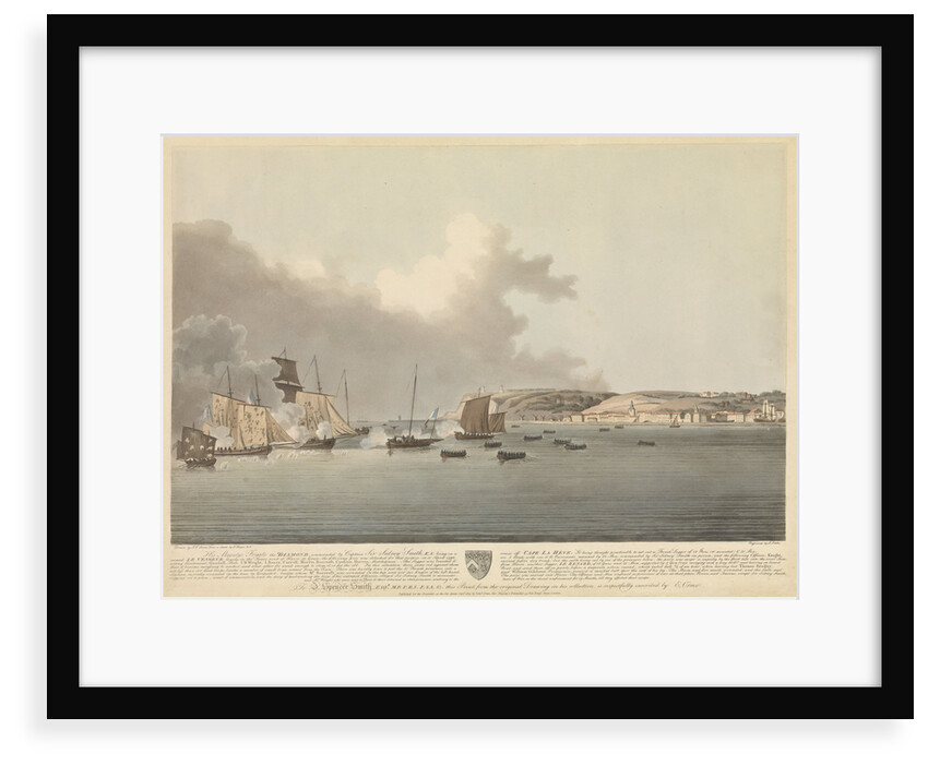 His Majesty's Frigate 'Diamond' off Cape La Heve cutting out French lugger 'Le Vengeur' on 18 April 1796 by J. Boxer