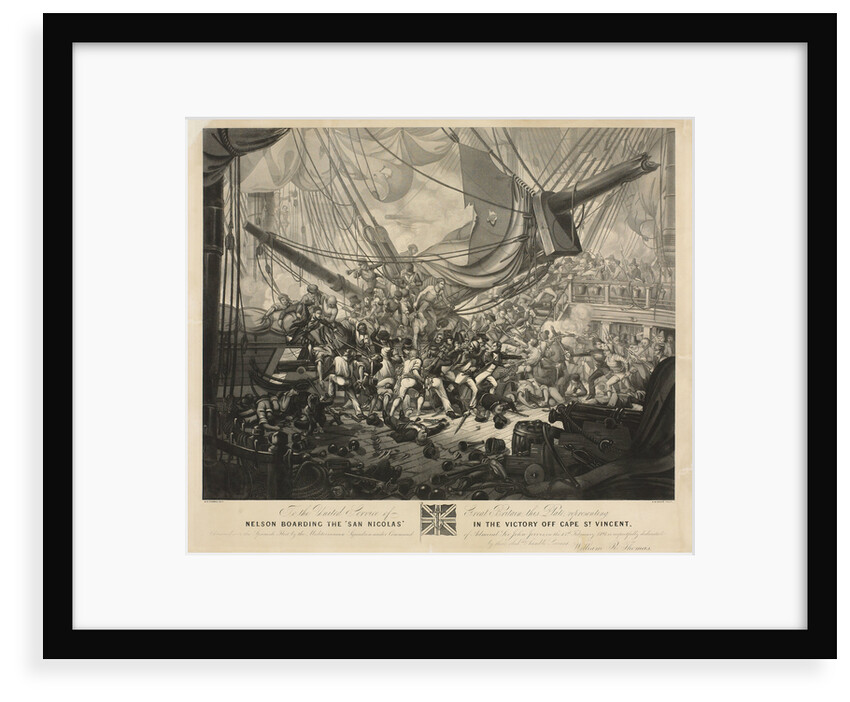 'Nelson boarding the 'San Nicolas' in the victory off Cape St Vincent, 14 February 1797 by W.R. Thomas