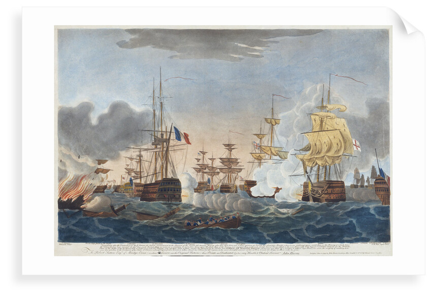 Immediately after the destruction of 'L' Orient' at the Battle of the Nile by Thomas Whitcombe