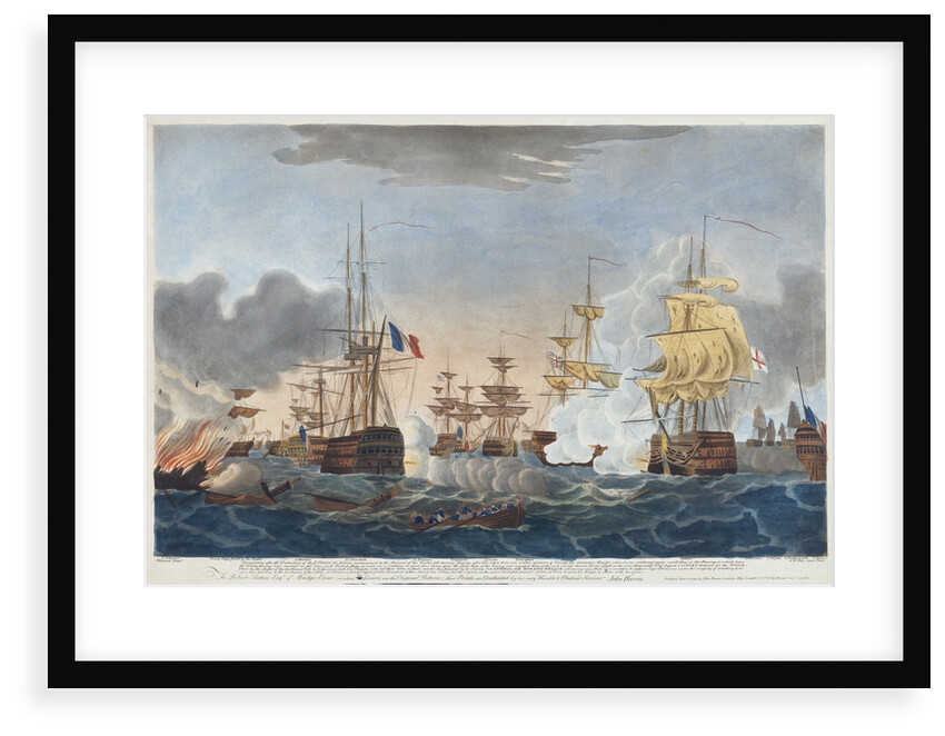 Immediately after the destruction of 'L' Orient' at the Battle of the Nile by Thomas Whitcombe