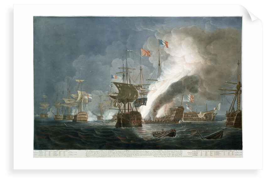 The Battle of the Nile, 1 August 1798 by Thomas Whitcombe