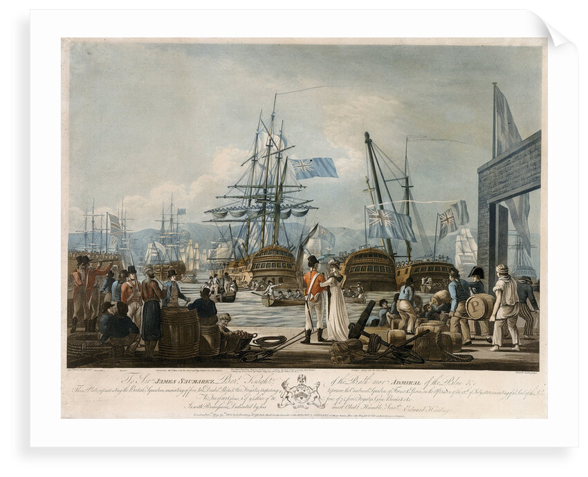 Sir James Saumarez's squadron preparing to pursue the combined squadron of France and Spain, 12 July 1801 by Jaheel Brenton