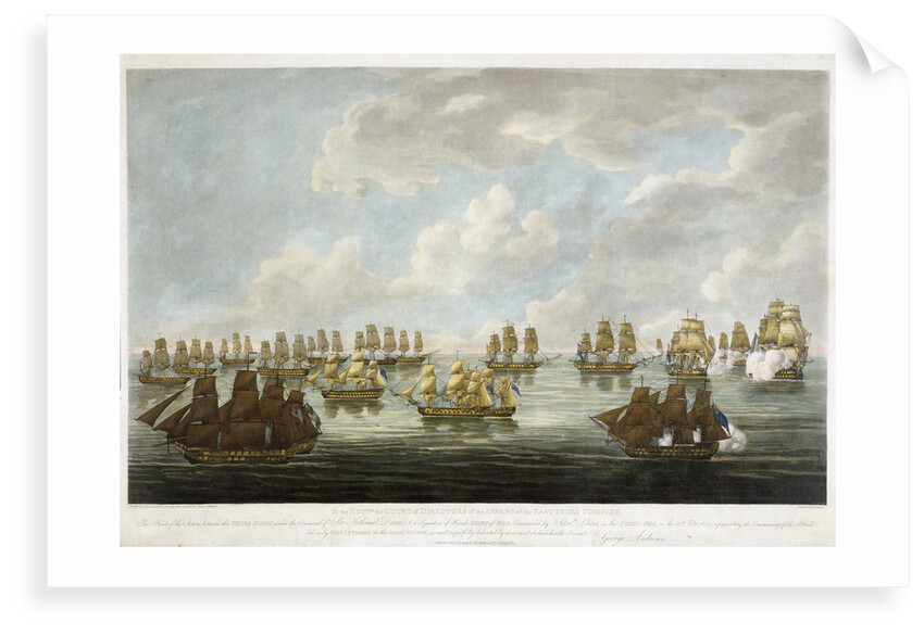 To The Honble East India Company. This Print of the Action between the China Fleet... by F Sartorius