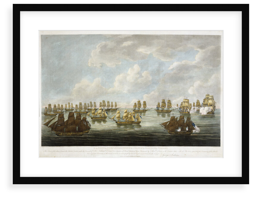 To The Honble East India Company. This Print of the Action between the China Fleet... by F Sartorius