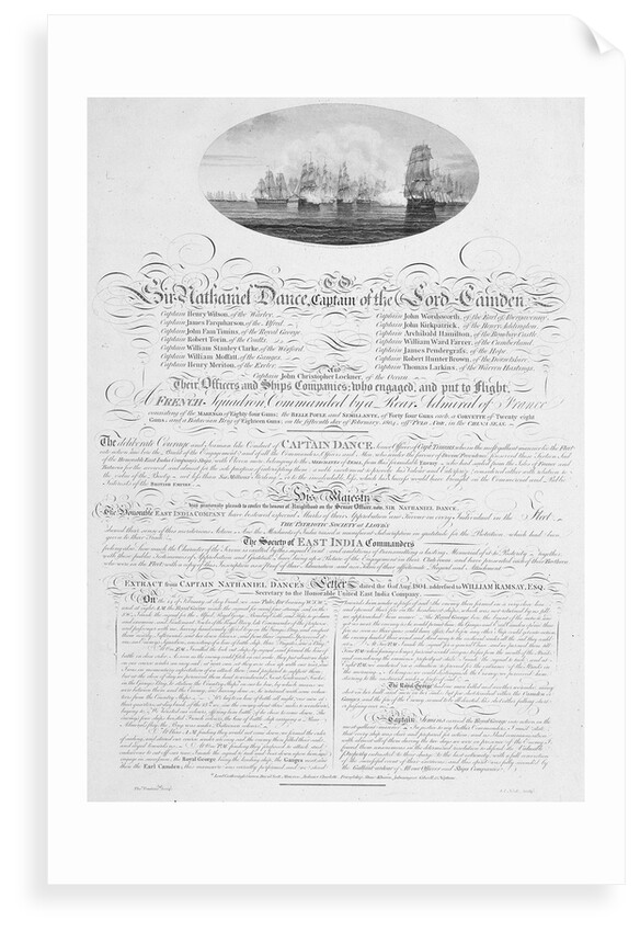 Nathaniel Dance, Captain of the 'Lord Camden' by James Fittler