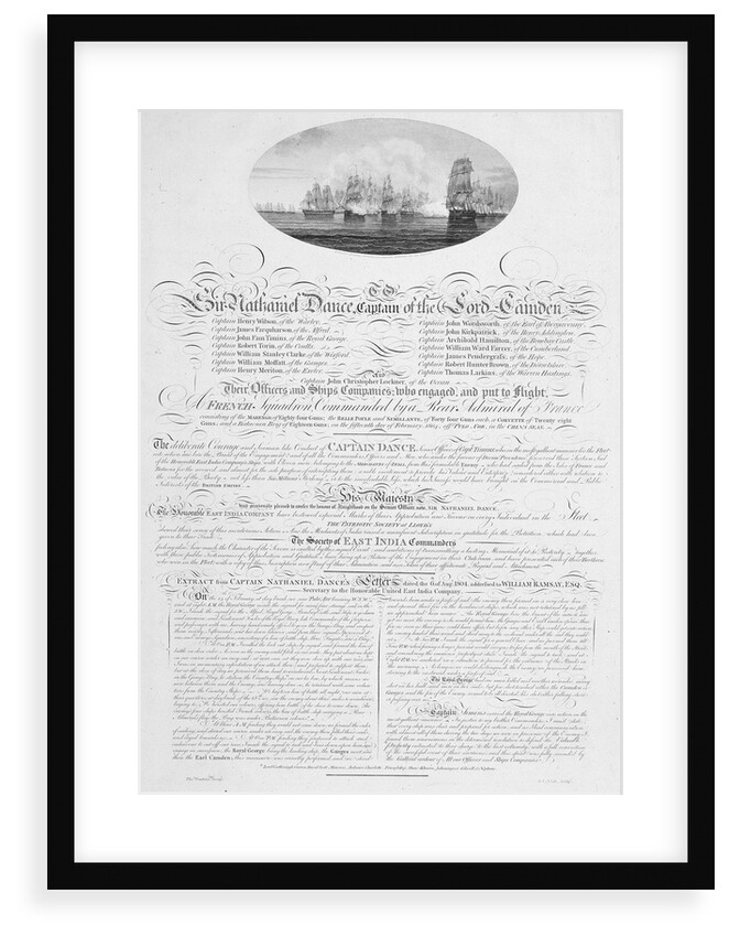 Nathaniel Dance, Captain of the 'Lord Camden' by James Fittler