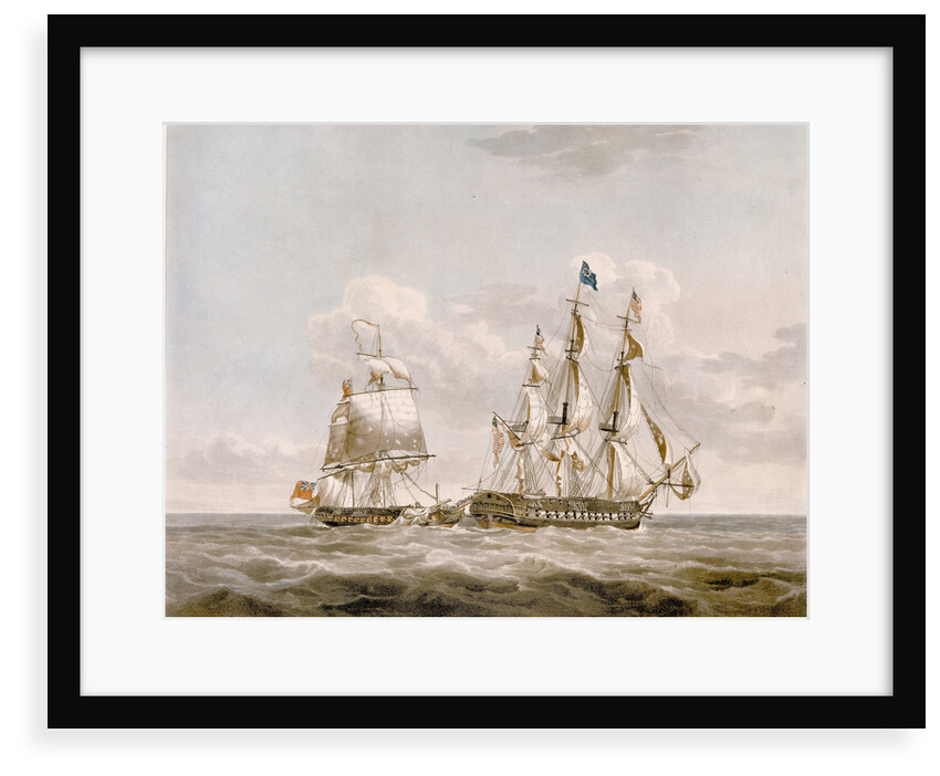 Action between HMS 'Java' and American frigate 'Constitution' by Buchanan