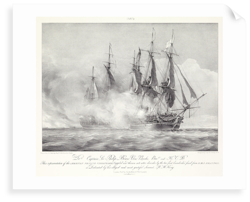 Action between HMS 'Shannon' and the American frigate 'Chesapeake' by Richard King