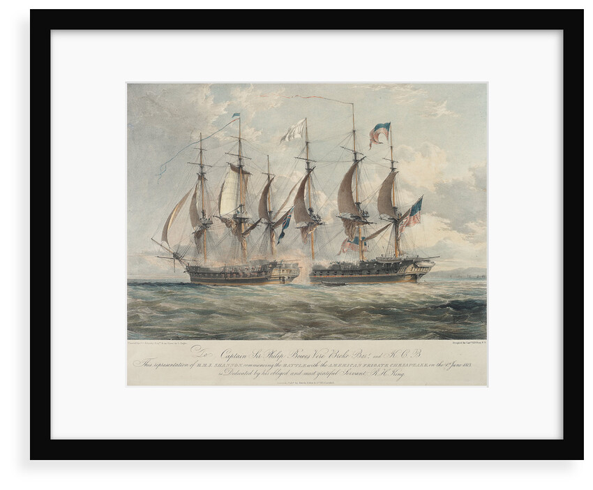 Action between HMS 'Shannon' and the American frigate 'Chesapeake' by Richard King