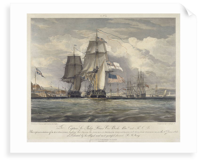 Action between HMS 'Shannon' and the American frigate 'Chesapeake' by Richard King