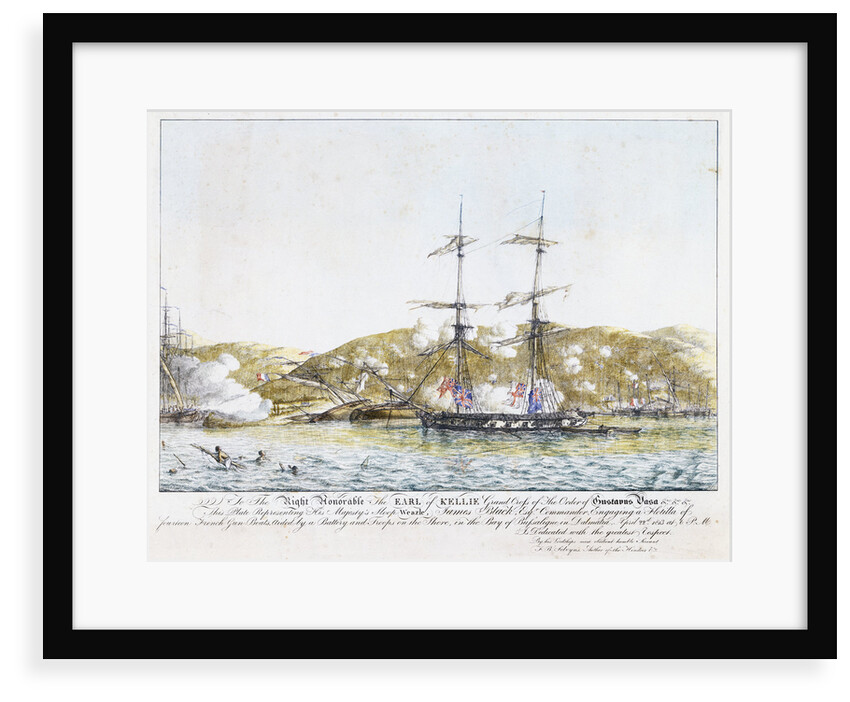 Action between HM sloop 'Weazle' and the French fleet, 22 April 1813 by Frans Baltazar Solveyns