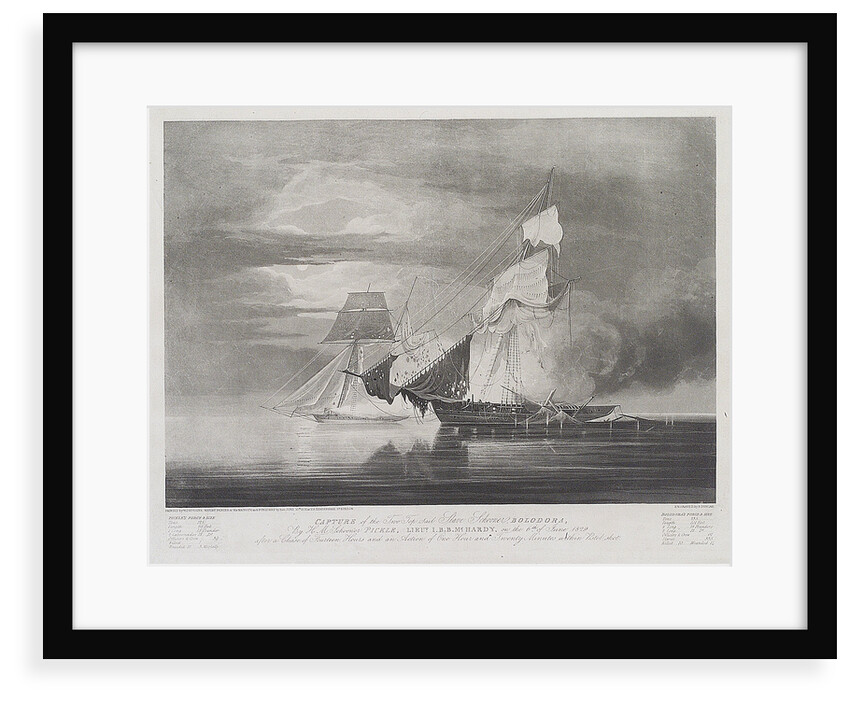 Capture of the slave Schooner 'Bolodora', by HM schooner 'Pickle' by William John Huggins