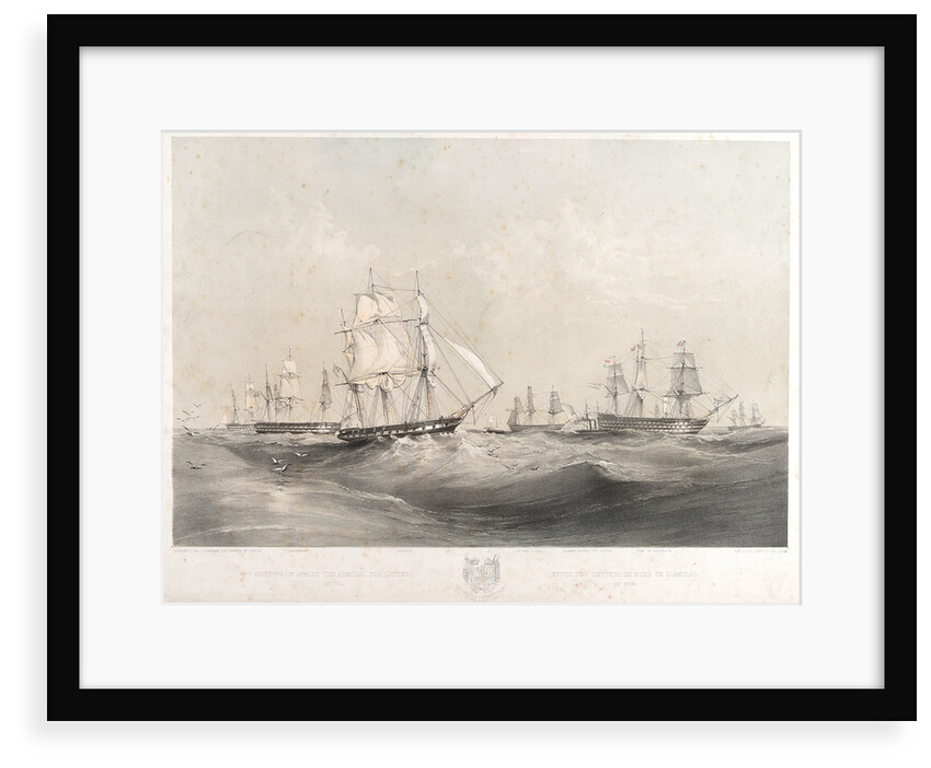 The English and French fleets in the Baltic, 1854 by Oswald Walter Brierly