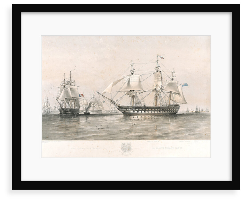 The English and French fleets in the Baltic, 1854 by Oswald Walter Brierly