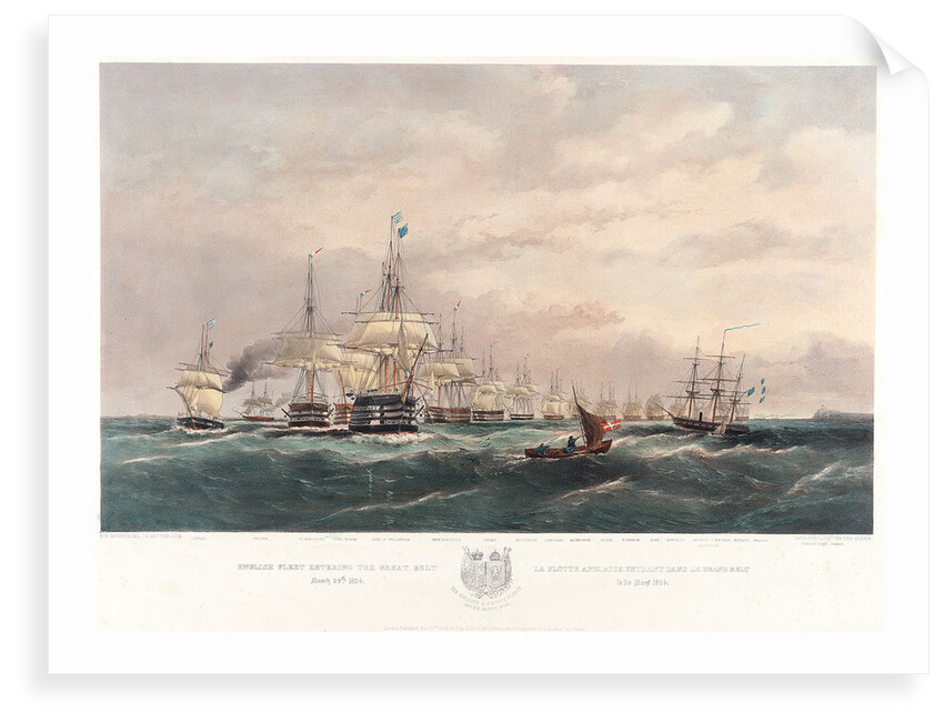 The English and French fleets in the Baltic, 1854 by Oswald Walter Brierly
