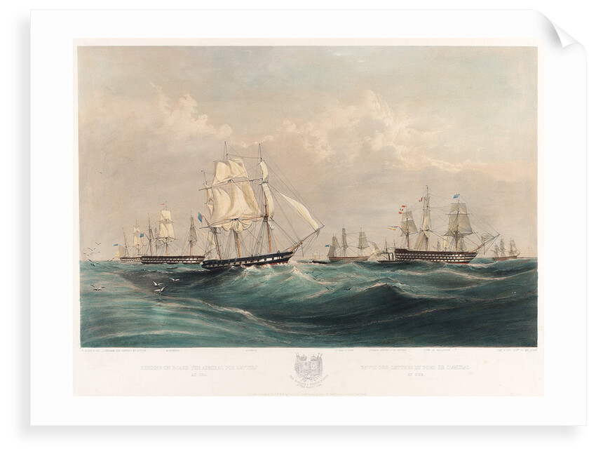 The English and French fleets in the Baltic, 1854 by Oswald Walter Brierly